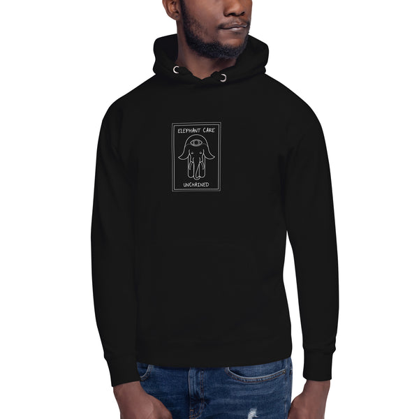 Elephant Care Unchained (White Logo) Unisex Hoodie